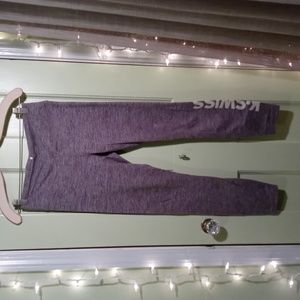 Women's K-Swiss grey silver Small legging